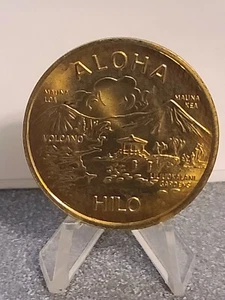 ALOHA HILO, DÓLAR HILO, HAWAII LA ISLA GRANDE, REINA LILIUOKALANI 1838 - 1917 - Imagen 1 de 4