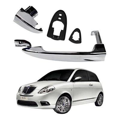 Maniglia Apri Porta Esterna Destra Cromata Lucida per LANCIA YPSILON 2003 - 2011 - Image 1 of 4