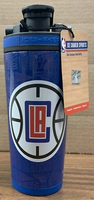LOS ANGELES CLIPPERS 26oz 4D STAINLESS STEEL ICE SHAKER BOTTLE W/HANDLE WINCRAFT - Image 1 of 4