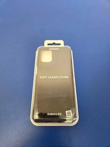 Coque transparente souple Samsung d'origine pour Samsung Galaxy A12 - Noir - Photo 1 sur 3