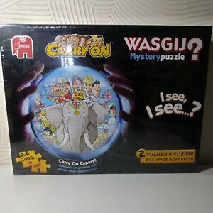 Jumbo WASGIJ Carry On Capers 2 x 1000 Piece Jigsaw Puzzles - New & Sealed