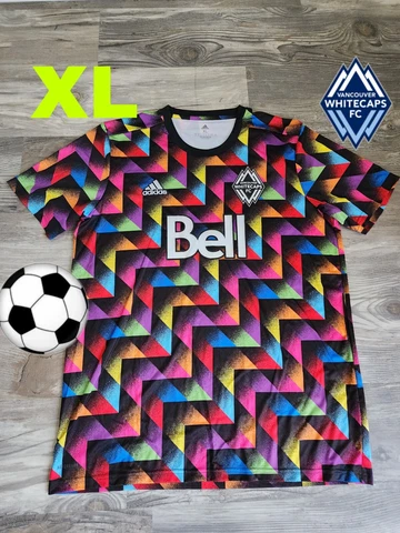 RARE Vancouver Whitecaps FC 2022 Adidas Pre-Match Jersey AEROREADY Sz XL MLS NWT Cover