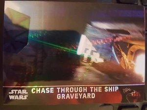 Star Wars Force Awakens 2016 cromo #36 persecución a través del cementerio de barcos 11/99 - Imagen 1 de 1