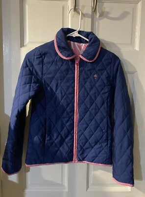 Chaqueta acolchada reversible LILLY PULITZER azul rosa para niñas talla 10 Foto 1 de 4