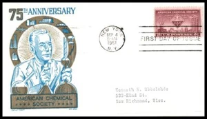1951 American Chemical Society 75th 3c Sc 1002 FDC Cachet Craft, Ken Boll (R5 - Picture 1 of 1