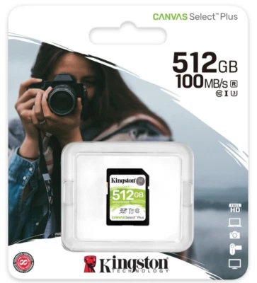 Kingston Speicherkarte 512 GB Canvas Select Plus SD Card 100MB/s SDS2/512GB - Bild 1 von 3