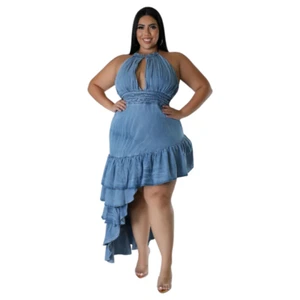 Denim Summer Dress Plus Size women - Picture 1 of 6