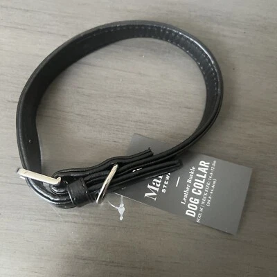 Collar de perro de cuero vegano Martha Stewart talla 16 cuello talla 14,5 a 17,5 pulgadas Foto 1 de 4