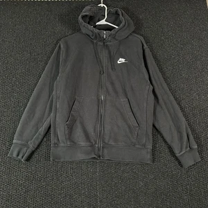 Nike Black Full Zip Hoodie Sweatshirt Athletic Active Mens Size Small - Picture 1 of 8