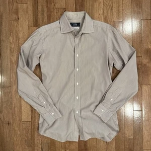 Kamakura Makers Finest Cotton Shirt Brown Bengal Stripe Shirt Slim 16 35 - Picture 1 of 5