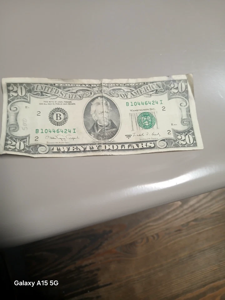 Rare $20 Twenty-dollar bill note, series 1988 A, Vintage, used - Image 1 of 1