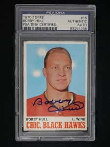 1970-71 Topps #15 Bobby Hull PSA Authentic - HAND SIGNED AUTO - Picture 1 of 2