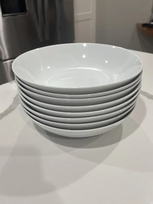 Set of 8 Denmark Tools For Cooks White Porcelain 8” Soup Pasta Cereal Salad Bowl - Image 1 of 4