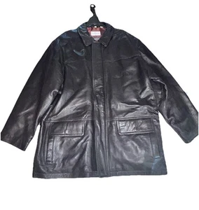 Vintage Alfani Herren Full Zip Braun 100% Lederjacke Gr. XXL - Bild 1 von 16