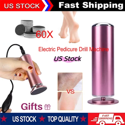 Lote removedor elétrico de calos para pés removedor de pele morta para pés secos em casa (rosa) - Imagem 1 de 4