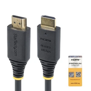 StarTech.com 1.6ft (50cm) Premium Certified High Speed HDMI Cable, 4K 60Hz/1440p - Photo 1/6