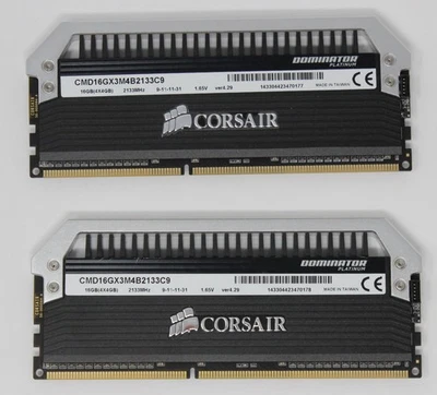 Corsair Dominator Platinum 8 GB (2x4GB) CMD16GX3M4B2133C9 DDR3-2133 RAM (#26268) - Bild 1 von 2