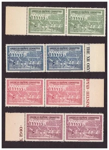 1940 American Olympic Committee Helsinki Aschenputtel postfrisch Satz marginaler Paare. - Bild 1 von 2