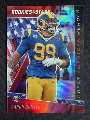2020 Panini Аарон Дональд красный Great American Heroes #GAH-27 39/75 Rams вставка - Изображение 1 из 3