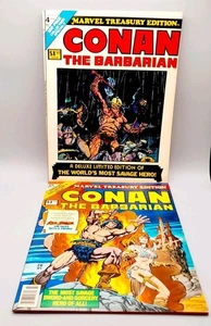 Lot of 2 Marvel Treasury Conan #4 & #15 Red Sonja 1975 1977 Oversized Comics VG - Picture 1 of 24