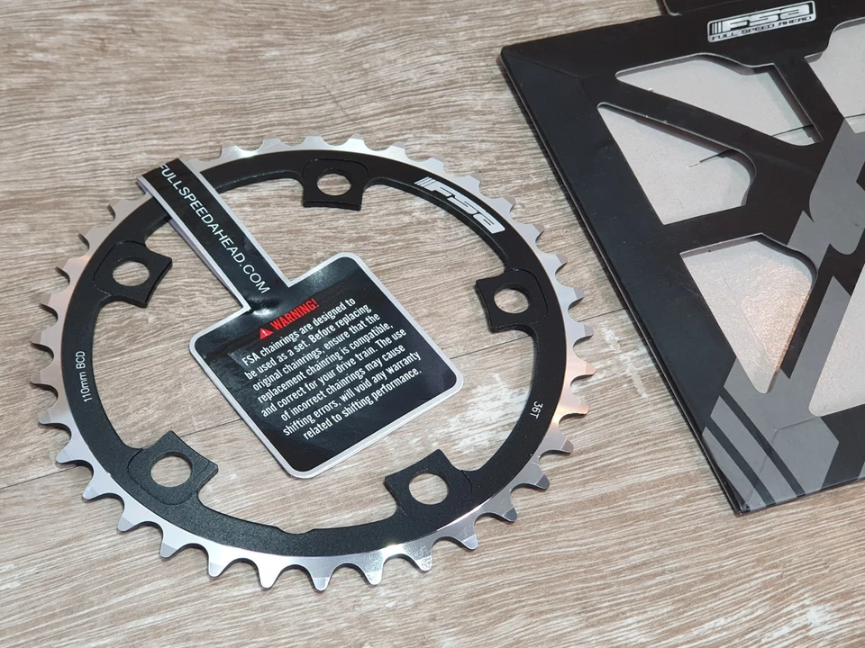 36t FSA 5 Arm Black Chainring 110 BCD - Image 1 of 4