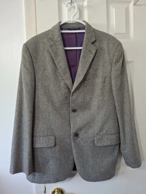 SAKS FIVE AVE BLAZER/CHAQUETA 100% CACHEMIR PURO HOMBRE TALLA 40 Corto Foto 1 de 4