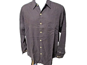Structure Le Collezioni Mens Long Sleeve Button Down Shirt 100% Linen Sz L - Picture 1 of 7