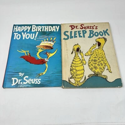 Lote de libros vintage 1959 Dr Seuss feliz cumpleaños para ti y 1962 para dormir casa al azar Foto 1 de 4
