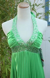 Neu mit Etikett Morgan & Co Kleid $ 140 Abend Abschlussball formell langes Kreuzfahrtkleid Größe XS grün - Bild 1 von 12