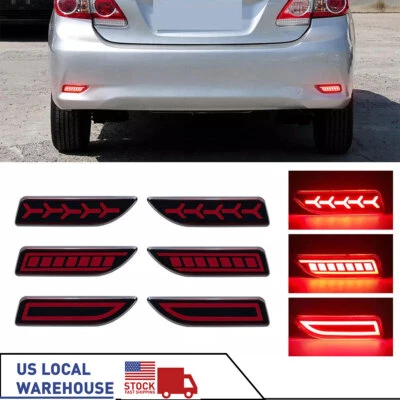 For 2011-2013 Toyota Corolla Lexus LED Rear Bumper Reflector Brake Lights - Image 1 of 4