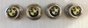 4 x Original alte BMW Metall Nabenkappen für Stahlfelge Edelstahl Oldtimer - Bild 1 von 1
