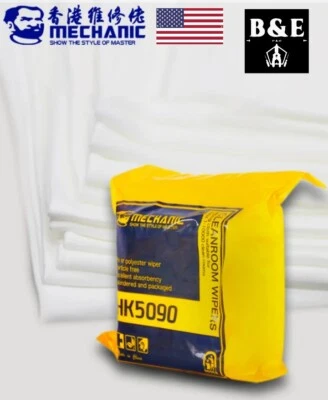 Mechanic HK5090 Anti-Static Dust Free Micro Fiber Clothes Wipes 14cmX 14cm 100pc - Image 1 of 4