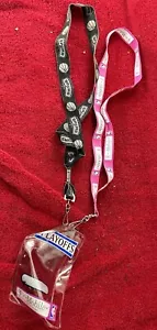 Lot of 2 NBA Ticket Holder Lanyard Pink Tmobile playoff & San Antonio Spurs - Picture 1 of 4
