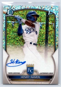 2023 Bowman Chrome Henry Ramos Chrome Prospect Autograph Speckle Refractor #/299 - Picture 1 of 2