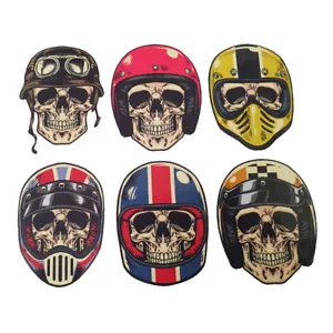 Skull Casque Tête Moto Graphique Autocollants X 6 Pièces - Bild 1 von 1