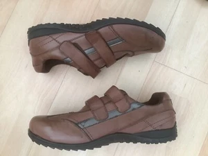 Fletcher & Lowe braune Lederschuhe mit Klettverschluss Größe 12 - Bild 1 von 6