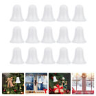 15 White Foam Christmas Bell Baubles for DIY Crafts & Hanging Pendant-ME