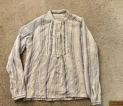 Isabel Marant Women Botton Cotton Blouse Top Shirt Womens 36 M Blue White Stripe - Image 1 of 4