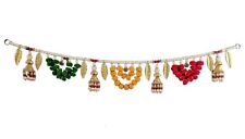 Multicolor Wall Hanging Decoration Pompom Toran (Size: ( 37 Inches x 5 Inches )