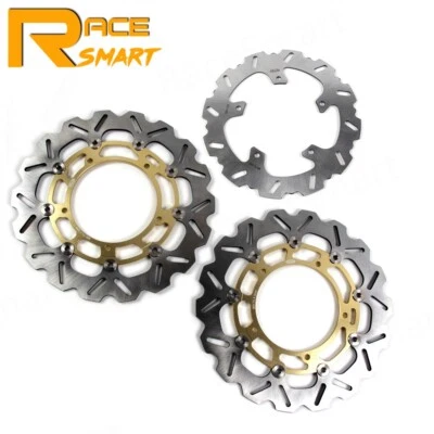 Discos de rotores de freno delanteros traseros flotantes dorados para Yamaha FZ8 800 Fazer 2010-2015 Foto 1 de 4
