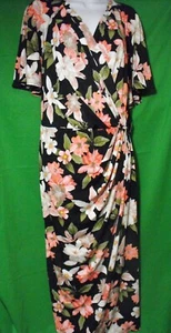 NEU MAGGY LONDON DAMEN GST99W-XT BLUMENDRUCK ÜBERKREUZTER AUSSCHNITT KLEID 20W - Bild 1 von 2