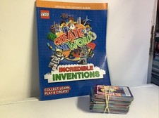 Lego create the world incredible inventions collector cards & Album Complete