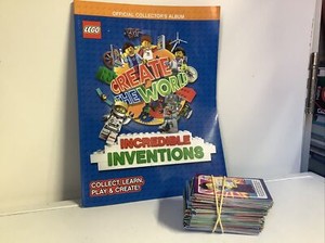 Lego create the world incredible inventions collector cards & Album Complete