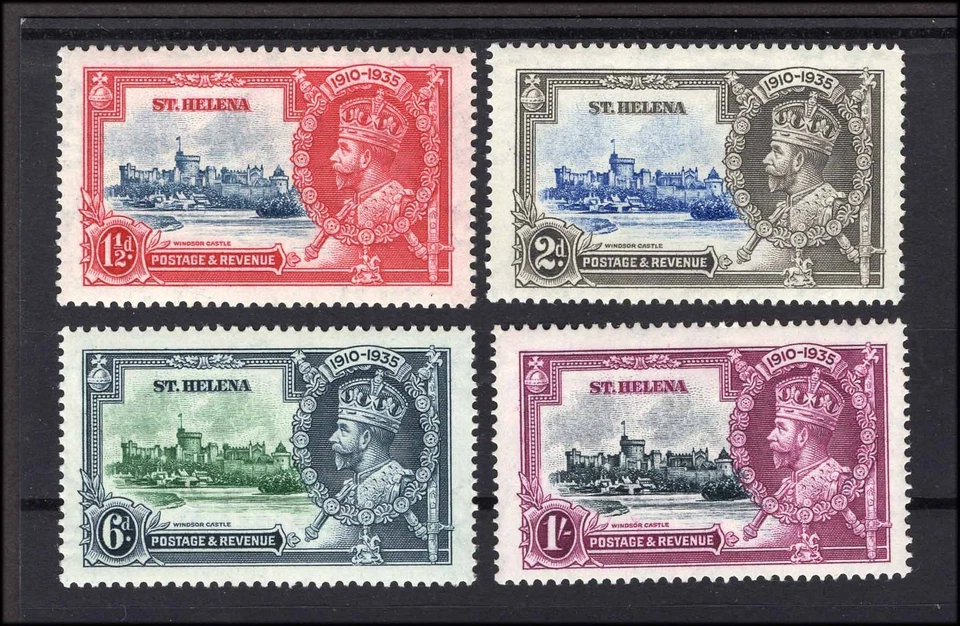 Juego Jubileo de Plata M27380 Santa Elena 1935 m/m Sg 124/7 Cat 38 £ Foto 1 de 1