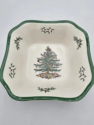 Vintage Spode 23.8cm Carré Légumes / Salade Bol S 3324 M 21-m Angleterre Profond - Photo 1/4