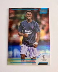 Ansu Fati /F Barcelona | 2022 Chrome Stadium Club Blue Prism XFractor #73 - Picture 1 of 7