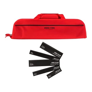 5 Bolsillos Chef Cuchillo Estuche Rollo (Rojo) con 5 piezas Cuchillo Protector de Borde Set Ergo Chef - Imagen 1 de 7