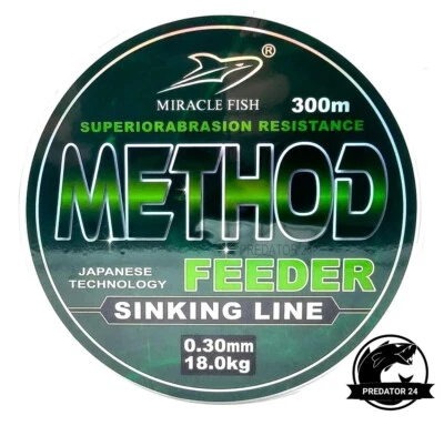 300m MIRACLE FISH METHOD FEEDER SINKING ANGELSCHNUR KARPFENSCHNUR MONOFILE