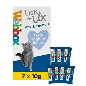 Webbox Lick-e-Lix Cats Delight Tasty Cream Cat Treat - Mik & Yog 10 x (7 x 10g) - Picture 1 of 1