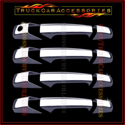 Cubierta de manija de puerta cromada sin PK para Silverado+Tahoe+Sierra+Yukon 07-10 11 12 13 Foto 1 de 3